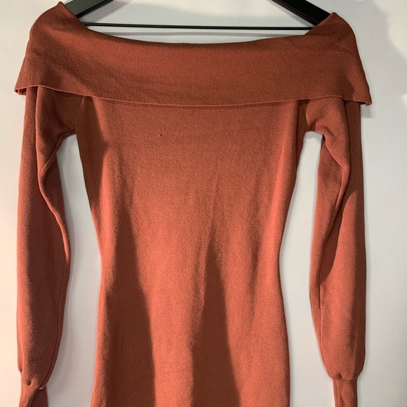 FEELIN' SWEET OFF SHOULDER SWEATER DRESS - Picture 2 of 6